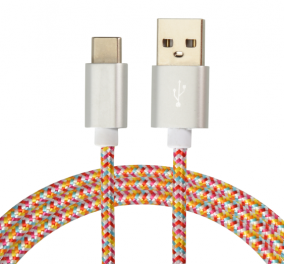 彩色尼龍編織C型usb充電線